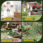 PROLEE Flower Display Stand with 4 Buckets, Flower Pot Stand, Flower Stand Metal, Florist Bouquet Shelf for Wedding, Party, Events, Oval Base, Gold