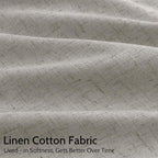 Silver Grey Linen Curtains 72 Inch Length for Living Room Back Tab Rod Pocket Light Filtering Semi Sheer Modern Farmhouse Coastal Decor Cotton Textured Gauze Curtain for Bedroom Office, 2 Panels