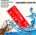 custom street sign,Create Your Own Sign,reflective,double-sided,Aluminum Weatherproof Metal Sign Multiple Sizes, Customize for Office, Business, Workplace, office, Home, Delivery Signs(6 * 24 Inch)