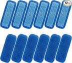 Matthew 36'' Microfiber Loop Dust Mop Washable Commercial&Residential Heavy Duty Mop Head Replacement Premium Absorbent Industrial Dust Mop Refill Pads for Hardwood, Office,Garage and Hotel -12Pack