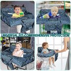 Shopping Cart Cover for Baby,2-in-1 High Chair Cover with Portable Cloth Bag,Cart Seat Pad for Babies Grocery Cushion Cover Restaurant,Suitable for All Supermarkets