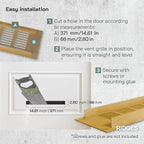Vent Systems 15.75 x 3.15 Inch (Outer Size) Rectangular Door Vent - Gold Aluminum Vent Cover Toe Kick Vent Cover - HVAC for Home Cabinet Vent - Intake/Exhaust Door Return Air Vent