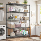 REIBII Storage Shelves 71" H Tall Wire Shelving Unit Sturdy Metal Shelves Adjustable Wide Pantry Shelves 5 Tier Deep Heavy Duty Metal Shelving Load 1500LBS,Dorm Room Essentials Dorm Storage Rack