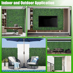 Artificial Boxwood Roll,40x120 in(33.3 sqft) UV-Anti Faux Ivy Grass Wall Backdrop for Balcony Privacy, Fake Grennery Wall Decor for Garden, Patio, Backyard