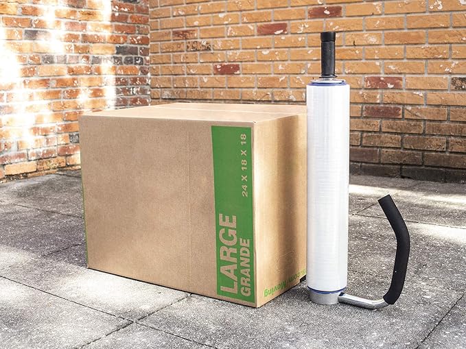 Stretch Film Dispenser with Handle- Durable and Lightweight- Holds 12'' - 20'' Inch Film Pake Handling Tools