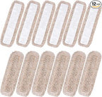 Matthew Cleaning 24'' Cotton Dust Mop Refill Washable Thick Tufted Replacement Heads for Residential & Commercial Use Fit All 24'' Dust Mop Frames, Hardwood, Laminate, Concrete Floors 12 Pack