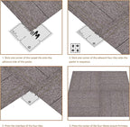 16-Pack 20"x20" Carpet Tiles, Non-Adhesive Soft Padded Floor Squares with Seamless Look for Home, Office, Indoor & Outdoor Use (43 Sq Ft) (K7)