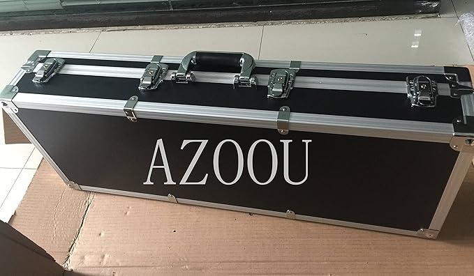 AZOOU Portable Aluminum Box Included LED Race Timing Clock Timer with Tripod 5-inch for Semi-outdoor/Outdoor Running Events Green Color