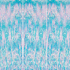 3 Pack Foil Fringe Backdrop - Iridescent Shiny Tinsel Curtains for Party Decoration/Photo Booth Props - 3.3x8.2 FT Metallic Foil Backdrop for Birthday, Wedding, Graduation, Christmas.