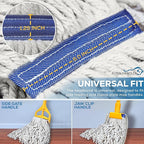 Pack of 6 Cut End Cotton Mop Head Replacement, 1.25-inch Universal Headband, Wet Mop Refills, Natural, 16 Oz