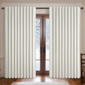 Cream Linen Black Out Curtains 70 Inches Extra Wide for Living Room 2 Panels, Pleated Ivory Bedroom for 72 Inches Window Curtain 84 Inch Long Thermal Room Darkening Heavy Drapes (70"W x 84"L 2 Panels)