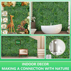 Grass Wall, Artificial Boxwood Panels 20"x20"(16pcs), Privacy Hedge Fence Screen with UV Protection, Greenery Backdrop for Indoor Home Wedding Decor and Outdoor Garden Backyard
