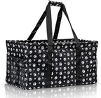 Extra Large Utility Tote Bag - Oversized Collapsible Reusable Wire Frame Rectangular Canvas Basket With Two Exterior Pockets For Beach, Pool, Laundry, Car Trunk, Storage - Dog Paw