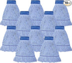 Gejoy 10 Pack 24oz Mop Head Replacement Commercial Cleaning Mop Head Wet String Heavy Duty Cotton Industrial Mophead for Floor Cleaning