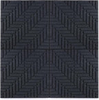 Playsafer Herringbone Rubber Interlocking Tiles | 16 X 16 | Easy Install for Indoor and Outdoor Use (Dark Gray, 10 Tiles)