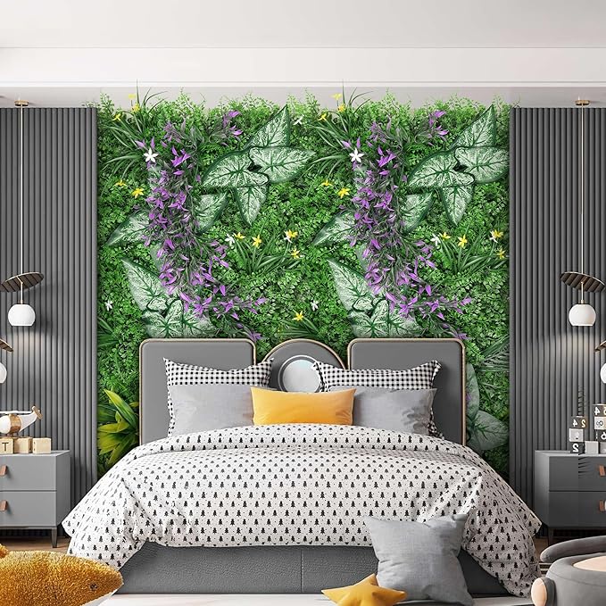 Artificial Grass Wall Backdrop Panels, 20''x40'' 6pcs Boxwood Hedge Panels Privacy Screen with UV Protection, Fake Greenery Wall Panels Decor for Garden Indoor Outdoor