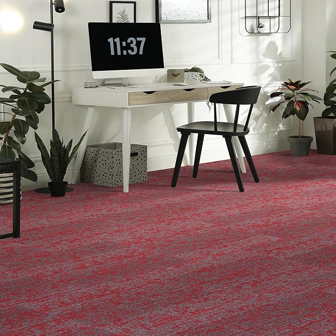 Mohawk Elite 8" x 8" Carpet Tile Sample with Premium Nylon and EcoFlex One Cushion in Reflective Path