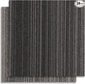 24 Tiles 20 X 20 Inch Carpet Tiles Floor, Carpet Squares for Living Room Bedroom Office, Stripe Dark Grey (64.5 Sq.Ft per Box)