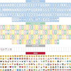BONNYCO Blue Cinema Light Box with 400 Letters, Emojis and 2 Markers. Led Light Box Boy Bedroom Decor, Baby Shower. Cinema Led Sign Letters Board Gifts for Boys, Children for Birthdays Christmas