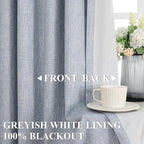 Vision Home Chambray Blue Full Blackout Curtains Pinch Pleated Room Darkening Window Curtains 63 inch for Living Room Bedroom Thermal Insulated Pinch Pleat Drapes with Hooks Back Tab 2 Panel 40"Wx63"L