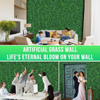 Artificial Boxwood Roll Panels,48"x 140"(47 sq.ft) UV-Anti Faux Ivy Leaves Privacy Fence Screen Grass Wall Roll Panels for Indoor Home Decor and Outdoor Garden Backyard