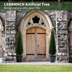6ft Artificial Plants Outdoor & Indoor Fake Trees Set of 2, Large Tall Cypress Tree UV Resistant Artificial Cedar Pine for Front Door Porch Faux Plants, Realistic Topiary Arborvitae Home Decor