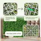 Greenery Faux Grass Wall Backdrop: 48"x128" (43 SQFT) UV-Anti Artificial Green Boxwood Panel for Patio Balcony Privacy & Ivy Fence Covering Privacy, Garden, Backyard Wall Backdrop Decor