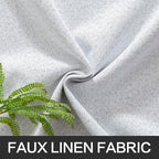 MIULEE Linen Texture 90 Inches Curtains for Bedroom 100% Blackout Thermal Insulated Grayish White Grommet Darkening Curtains for Living Room Nursery 52x90 Inch (2 Panels)