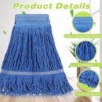 20 Pieces Commercial Mop Head Bulk Replacement Floor Cleaning Refills Heavy Duty Commercial Wet Mop Heads for Home Industrial Cleaning