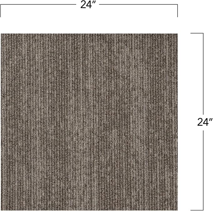 Mohawk Elite 24" x 24" Berber (Loop pile), 0.08" Pile Height, Carpet Tile, Nylon Fiber, Elm Color, (24 Tiles), (96 sqft/carton)