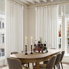 Extra Wide Pinch Pleat 100 x 102 Inch Linen Curtains for Living Room Cream Ivory Light Filtering Semi Sheer Pleated Curtains for Patio Glass Sliding Door Dining Bedroom Large Window 100x102 1 Panel