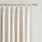Vision Home Natural Pinch Pleated Full Blackout Curtains Linen Blended Room Darkening Window Curtains 72 inch for Living Room Bedroom Thermal Insulated Pinch Pleat Drapes with Hooks 2 Panel 40"Wx72"L