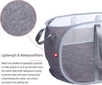 Pop Up Laundry Hamper，with Durable Handles collapsible laundry basket，Easy to Open and Fold for college Dorm,kids room，travel (Gray)…