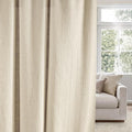 NICETOWN Jacquard Linen Curtains 108 inches Long, Waffle Weave Privacy with Light Filtering Window Treatments Boho Style for Bedroom, W52 x L108, 2 Panels