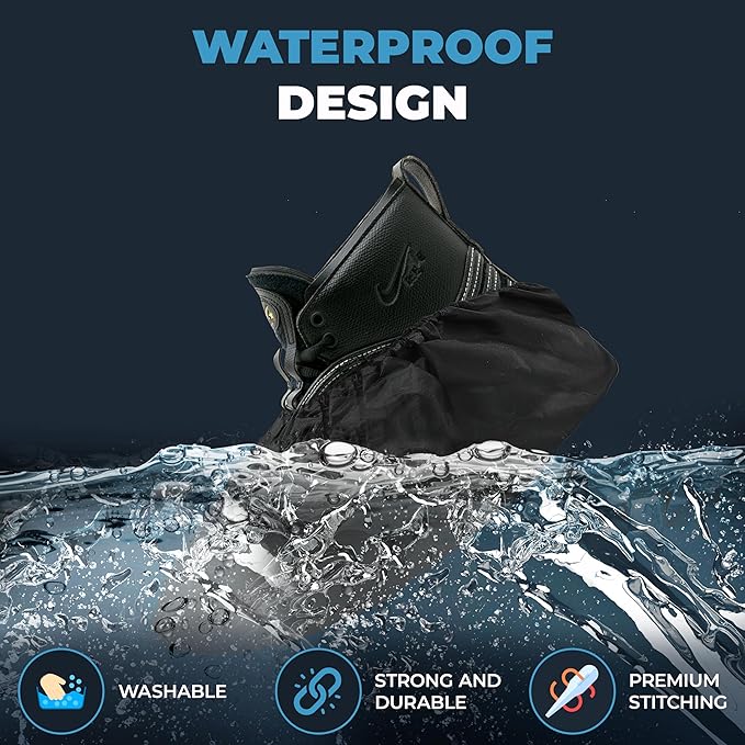 Reusable Waterproof Shoe Covers – 4 Pack (2 Pairs) – Rain Boot Covers for Men & Women – Durable, Washable, Non-Slip Overshoes for Indoor & Outdoor Protection