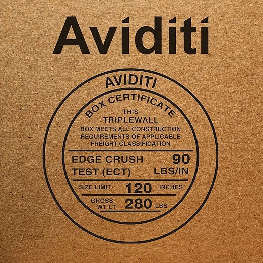 Aviditi HD161616TW Heavy-Duty Triple Wall Corrugated Cardboard Box, 16" L x 16" W x 16" H, Kraft, for Shipping, Packing and Moving (Pack of 5)