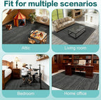 jxgzyy Commercial Carpet Tiles, 20×20 Inch, 0.31'' Padded Carpet Squares for Dorm, Non-Adhesive Carpet Flooring with Textured Silicone Back, Easy DIY, Renter-Friendly, 4 Pcs/10.8 Sqft
