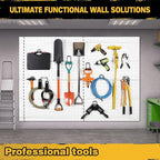 ELEAD 28-Piece Pegboard Hooks with Extension Straps, Heavy Duty Organizer Pegboard Accessories Fit for 1/4" Pegboard, Peg Board Tool Utility Hangers for Power Tool, Drill, Bag, Cord