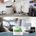 SMELLS BEGONE 1-Gallon Odor Absorber Gel - Air Freshener & Odor Eliminator for Homes, Garages & Commercial Buildings - Industrial Size - Calming Rain Scent