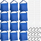 Jerify 12 Packs Photography Weight Bags Photo Studio Filled Weight Bag Empty Heavy Sandbag Set for Photography Tripod Stand Light Stand Sports Outdoor Photo Video Studio Boom Brackets (Blue)