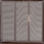 Repa Market 12x12 Inch Air Vent Cover/Brown Galvanized Steel Louvered Grill Cover with Mesh Screen/Wall or Ceiling Vent/Durable Flush Mount HVAC Register for Indoor and Outdoor Ventilation