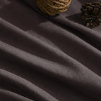 Nanspring Cocoa Coffee Linen Blend Light Filtering Back Tab Curtains 84 Inches Long, Semi Sheer Privacy Drapes for Living Room & Bedroom Simple Style, 52x84 inch, 2 Panels