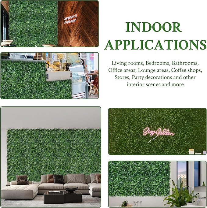 Artificial Ivy Privacy Fence Screen:48"x 120" (40 SQFT) 4-Layer Leaf UV-Anti Faux Greenery Boxwood Backdrop Ivy Vine Leaf Fence Panels for Outdoor, Indoor, Garden,Backyard and Decor