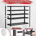 Storage Shelves, Garage Shelving Heavy Duty 3300 LBS Capacity, 60"L x 24"W x 78"H Adjustable Metal Shelving Organizer Wire Rack, 5 Tier Utility Shelf Unit for Pantry Closet Warehouse Organization