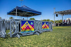 Billboard Barricade 42x96 Plastic Pedestrian Barricade- Silver