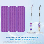 Spray Mops for Hardwood Floor Cleaning: MEXERRIS Wet Mops with 2 Refillable Bottles - Floor Mop with 3 Washable Pads for Swiffer Powermop - Home Commercial Dust Mop for Wood Laminate Ceramic Tiles