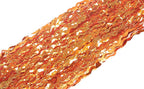4 Pack Orange Wavy Metallic Tinsel Foil Fringe Curtains | 3.3 ft x 6.6 ft Party Streamer Backdrop Photo Booth for Orange Basketball Party Decorations Holloween Christmas