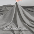 RAIN CITY Grey Linen Pinch Pleated Semi Sheer Curtains 100 Inches Long, Textured Back Tab Drapes with Hooks for Bedroom Living Room 50 Each Wide 2 Panels Set
