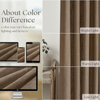 Brown Pleated Linen Curtains 96 Inches Long for Living Room 2 Panel Set Semi Sheer Light Filtering Pinch Pleat with Rings Hooks Drapes Boho Rustic Farmhouse Dutch Cocoa Curtain Bedroom Window