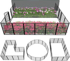 FXW Garden Fence Outdoor for The Yard – 40in(H) x 36.4ft(L) Heavy Duty Metal Animal Barrier for Dog and Rabbit, Decorative Dog Fence, 16 Panels, Black